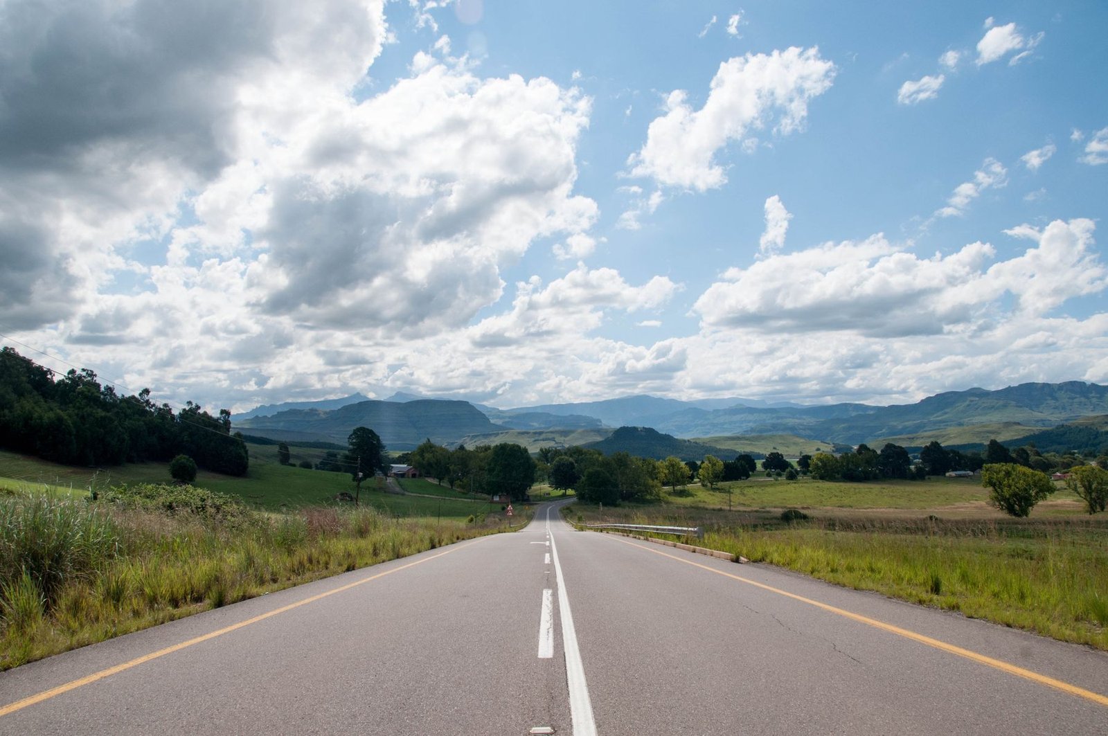 Open road through the South African countryside